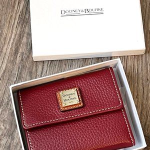 Dooney & Bourke pebble grain leather cranberry red wallet